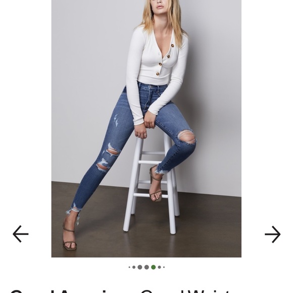 Good American Good Waist Released Hem Jeans - Picture 2 of 15